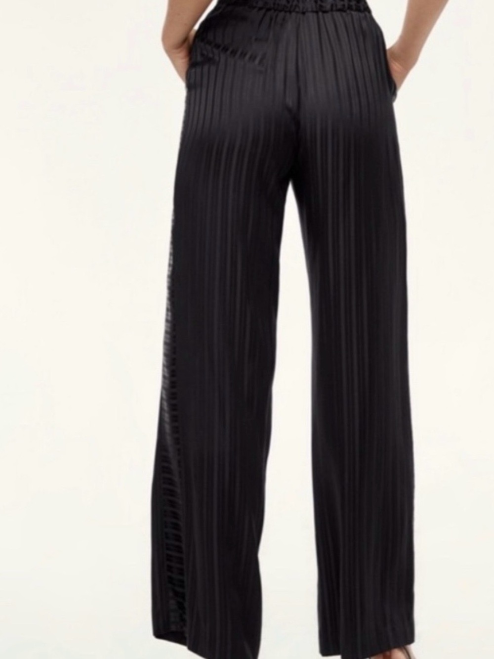 NEW Wilfred Chablais Silk Rayon Wide Leg Pant Striped Size 8 Medium NWOT - Picture 3 of 13